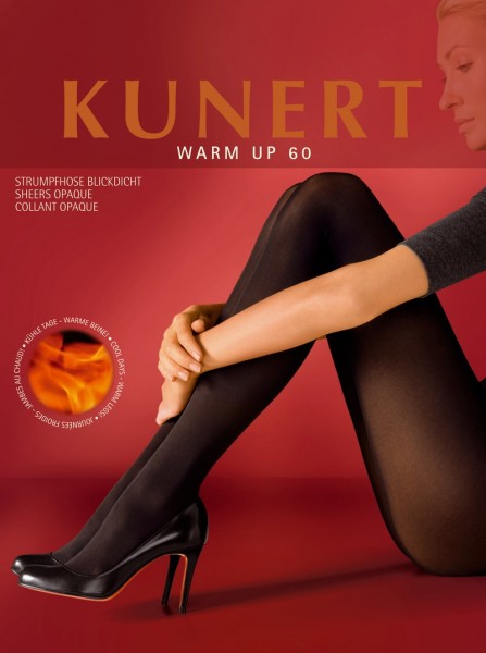 Kunert Blickdichte waermende Strumpfhose ohne Muster Warm Up 60