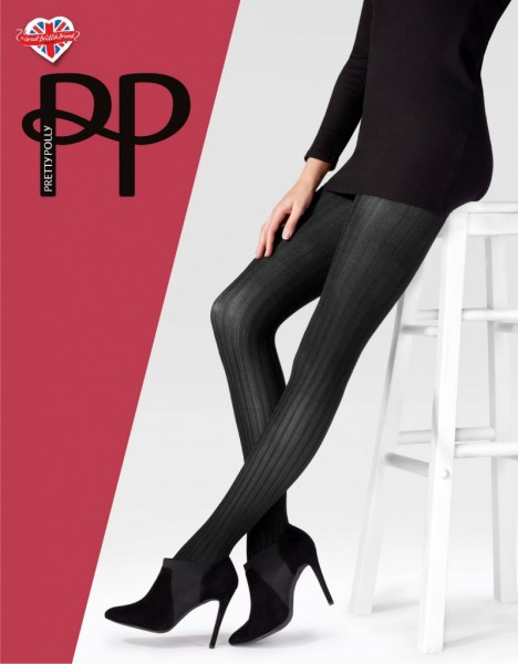 Pretty Polly Velvet Rib - Weiche, blickdichte Strumpfhose mit samtigem Rippeneffekt